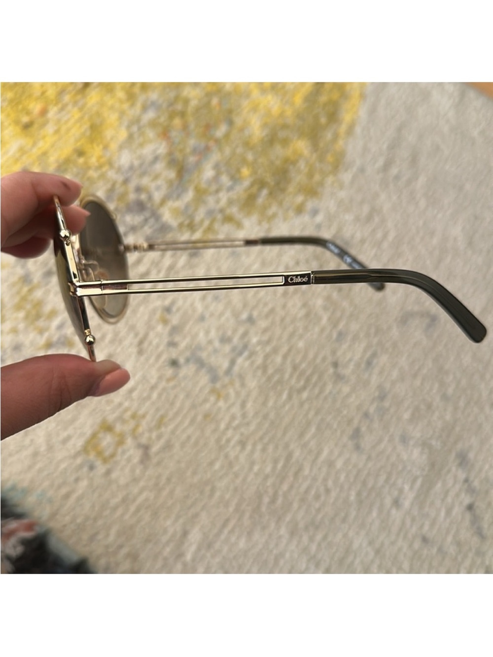 CHLOE GOLD SUNGLASSES - Picture 6 of 8
